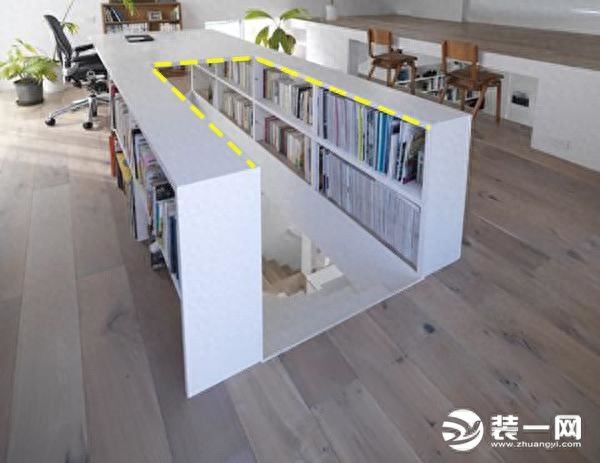 百色装修网为你偷空间式楼梯下空间利用做书房