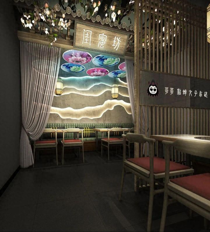 澳门100平米餐厅公装装修设计案例-游千年岁月享人间至美