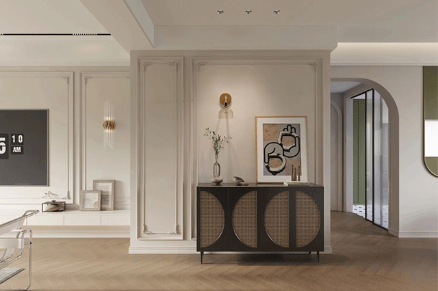 现代简约风格的江门复式住宅客厅设计案例尽享安宁静谧