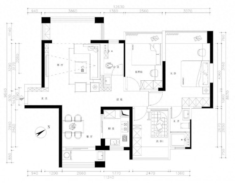 浔·设计|106m²现代简约风干净又治愈的家