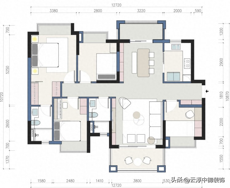 120㎡现代极简装修实景