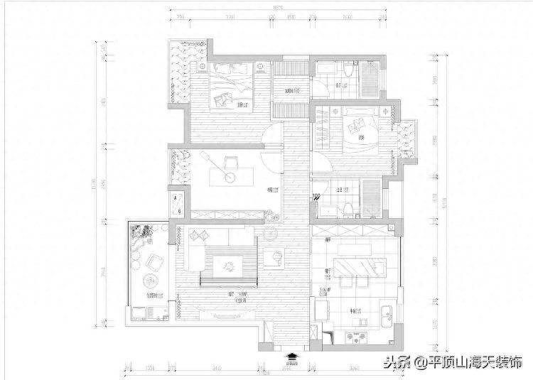 平顶山装修—110㎡的家住成180㎡的样子细抠每1㎡实用率达99%