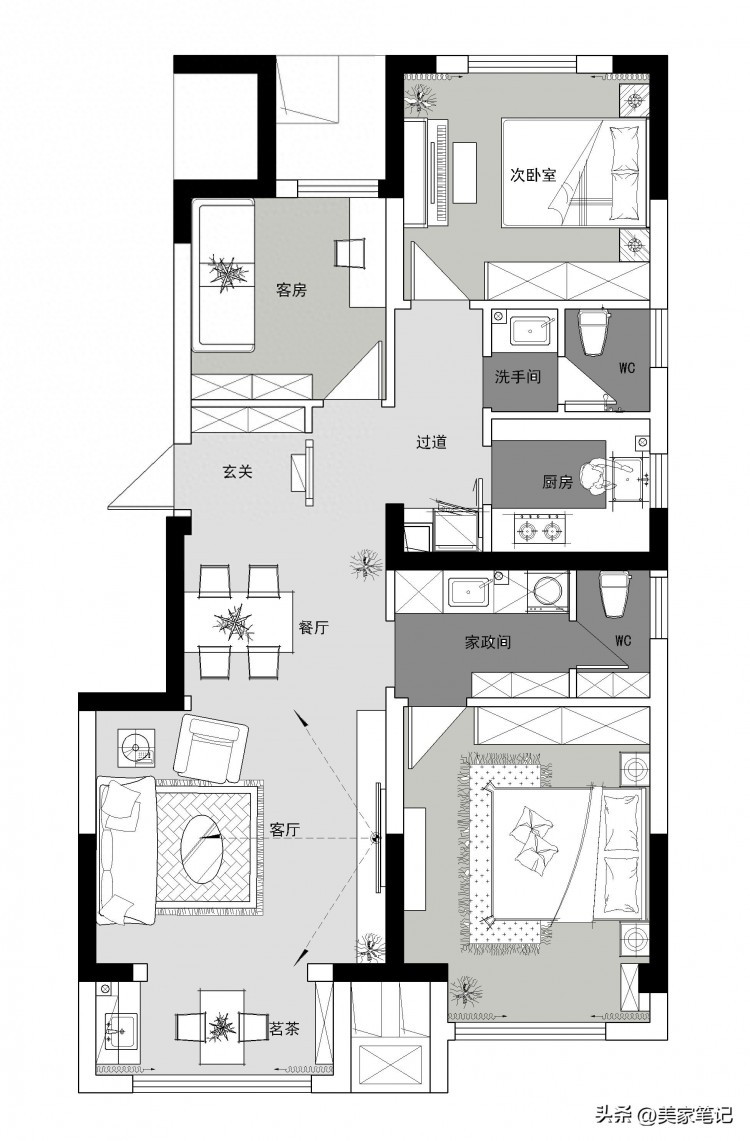 郑州教师95㎡新家简装风设计师仅用一招就让全屋超有品味