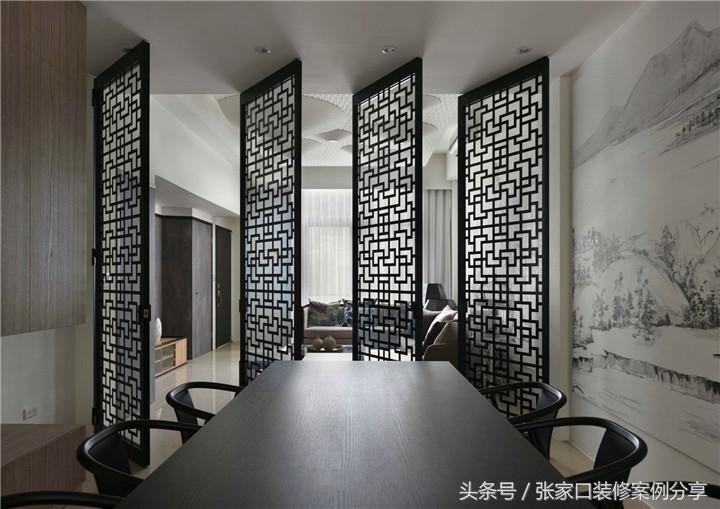 余姚杭州湾三居194平新中式风格装饰装修案例效果全包24万