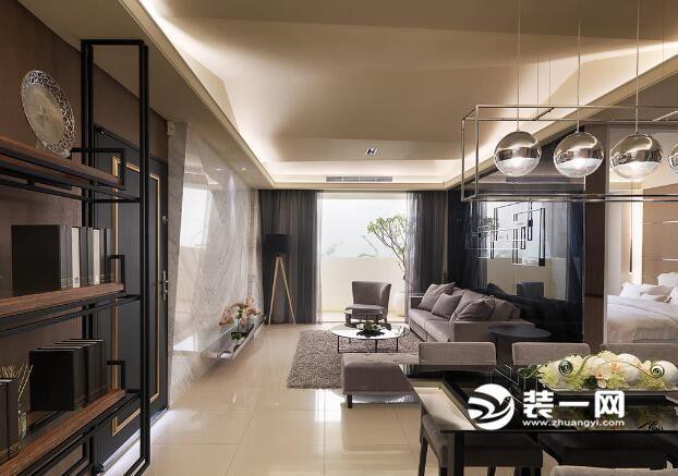 肇庆现代简约装修效果图130平米三居室房屋设计图