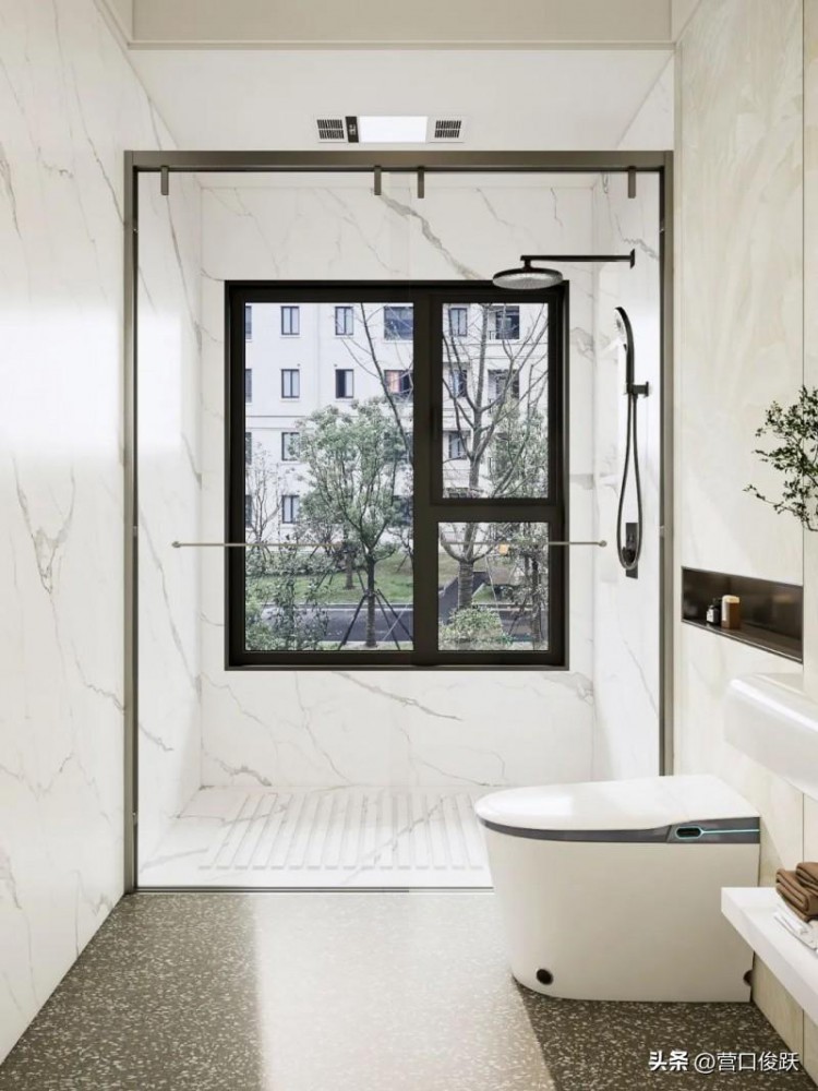 俊跃卫浴白色系卫生间装修案例打造一方静谧空间